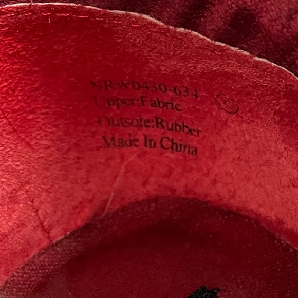 Red booties w/ tweed folded shaft - Picture 5 of 13